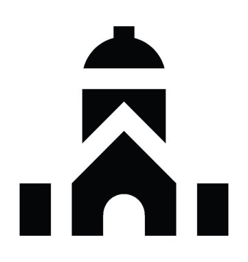 Cami düz vektör simgesi 