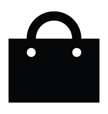 El çantası düz vektör simgesi 