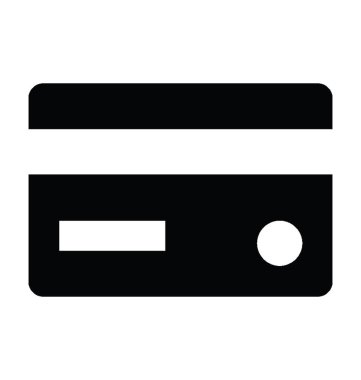 Kredi kartı düz vektör simgesi 