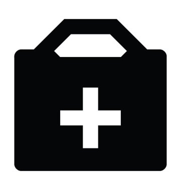 İlk yardım düz vektör simgesi 