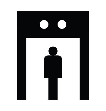 Tarayıcı kapı düz vektör simgesi 