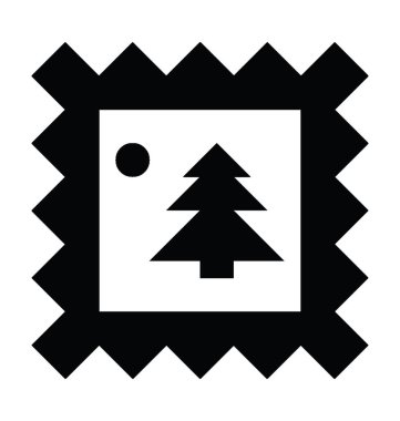 Posta Bilet düz vektör simgesi 