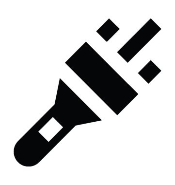 Meşale düz vektör simgesi 