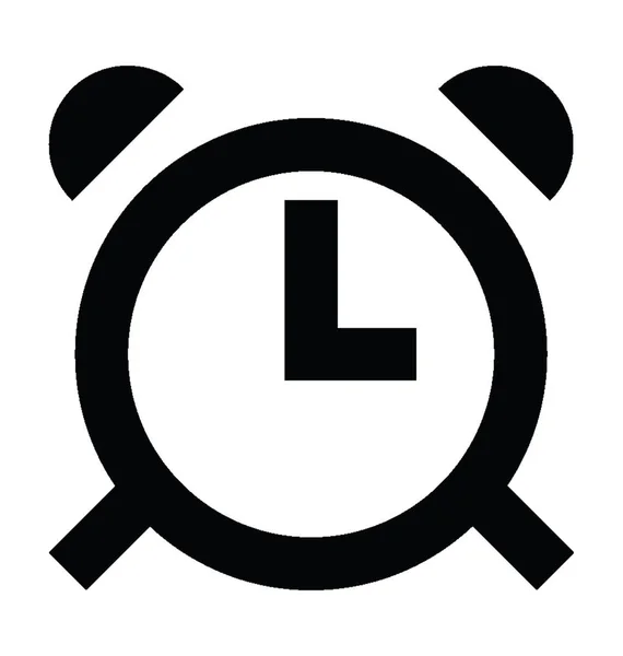 Reloj Despertador Vector Plano Icono — Archivo Imágenes Vectoriales
