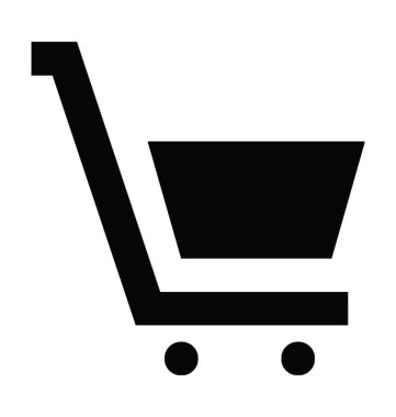 alışveriş sepeti düz vektör simgesi