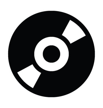 CD düz vektör simgesi