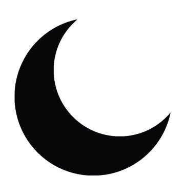 Ay düz vektör simgesi