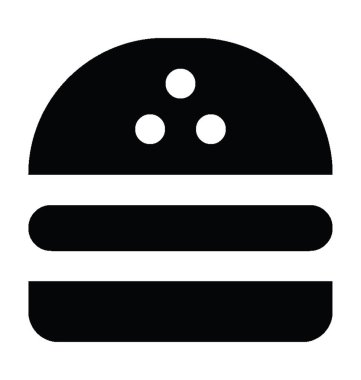 Burger düz vektör simgesi