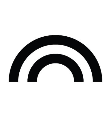 Gökkuşağı düz vektör simgesi