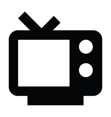 TV düz vektör simgesi