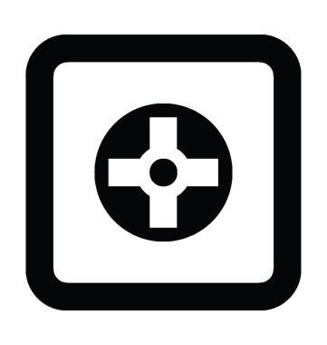 Uzak düğmeleri düz vektör simgesi