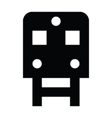 Tren Düz Vektör Simgesi