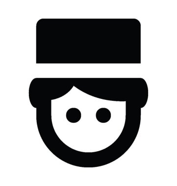 Garson düz vektör simgesi