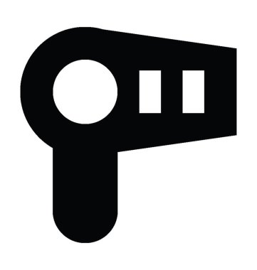 Saç kurutma makinesi düz vektör simgesi