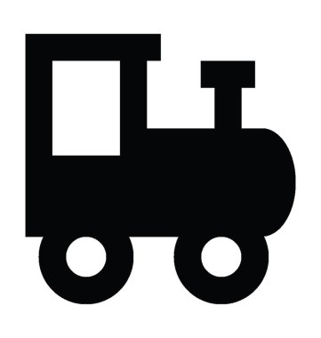 Buhar motoru düz vektör simgesi