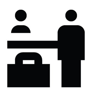 Resepsiyon düz vektör simgesi