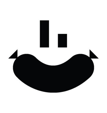 sosis düz vektör simgesi