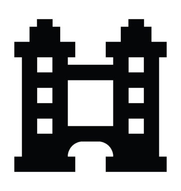 Kemer düz vektör simgesi