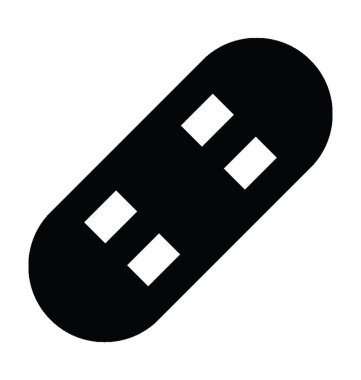 Kaykay düz vektör simgesi