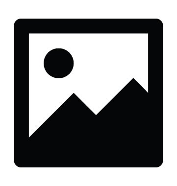 Manzara düz vektör simgesi