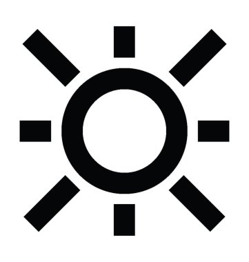 güneş düz vektör simgesi