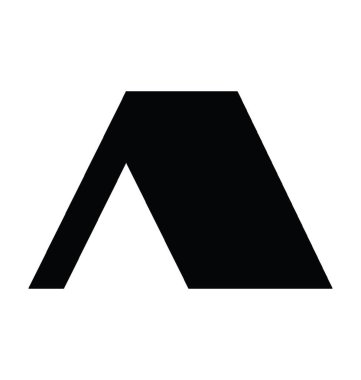 çadır düz vektör simgesi