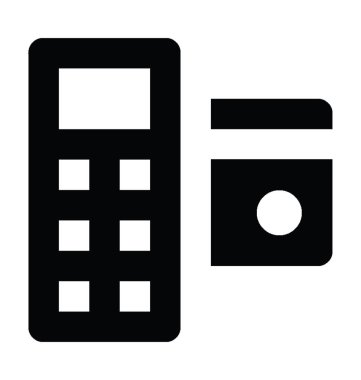 Kartı Terminal düz vektör simgesi