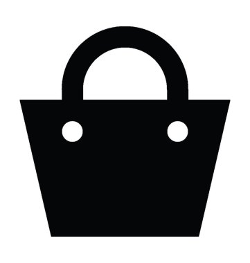 El çantası düz vektör simgesi