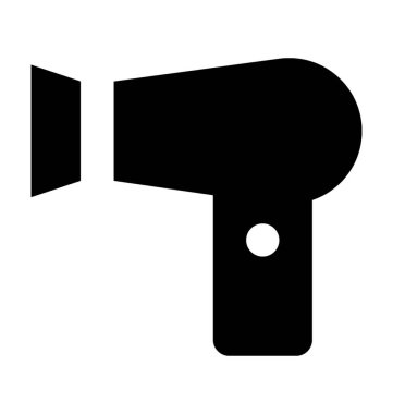 Saç kurutma makinesi düz vektör simgesi