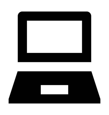 Laptop Düz Vektör Simgesi