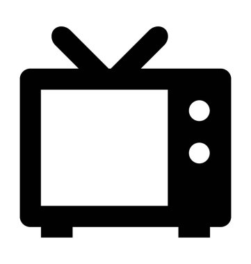TV düz vektör simgesi