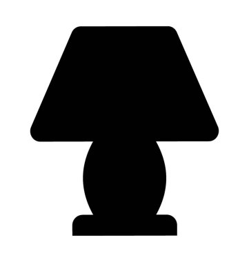 Masa lambası düz vektör simgesi