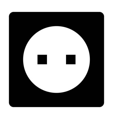 soket düz vektör simgesi