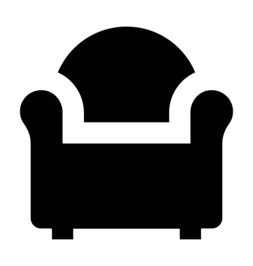 kanepe düz vektör simgesi