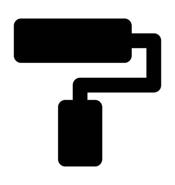 Boya silindiri düz vektör simgesi