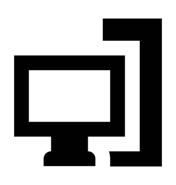 bilgisayar düz vektör simgesi