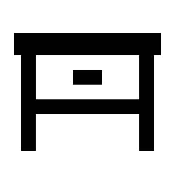 Başucundaki düz vektör simgesi