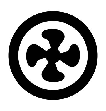 Egzoz fan düz vektör simgesi