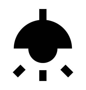 Lamba düz vektör simge asılı