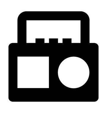 Boombox düz vektör simgesi