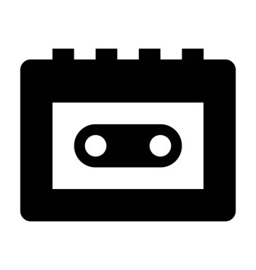 Walkman düz vektör simgesi