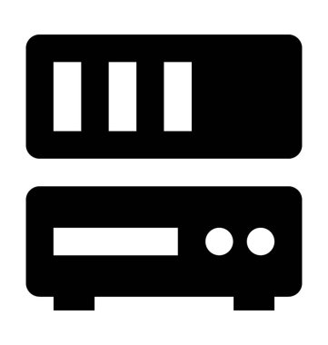 CD okuyucu düz vektör simgesi