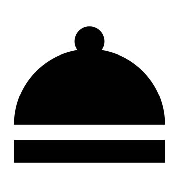 Cloche düz vektör simgesi