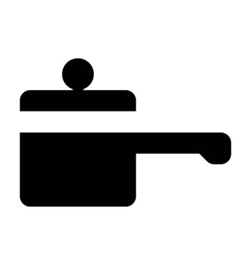 Tencere düz vektör simgesi