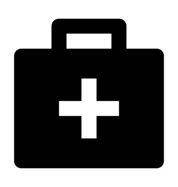 İlk yardım düz vektör simgesi