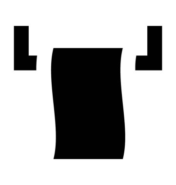 Banyo havlu düz vektör simgesi