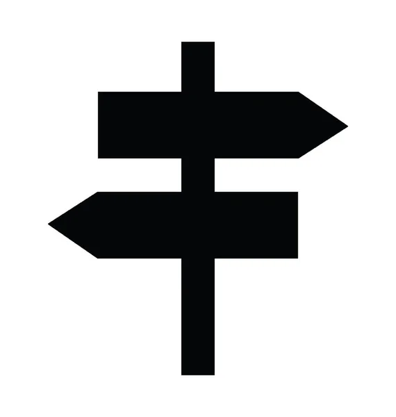 Signpost Flat Vector Icon — Stock Vector