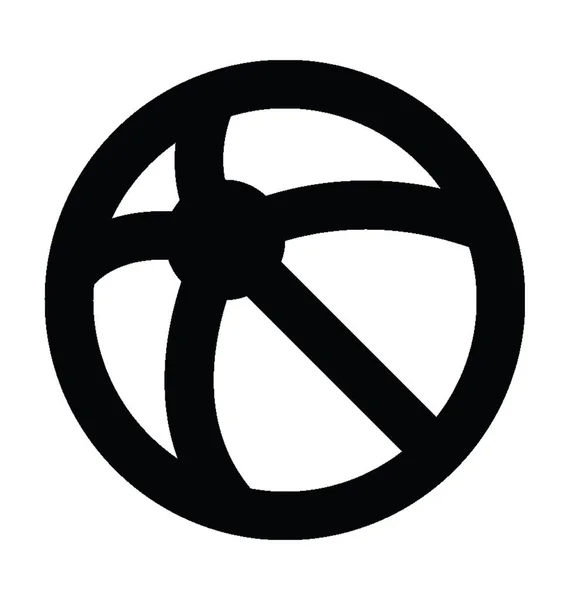 Badboll Platt Vektor Symbol — Stock vektor