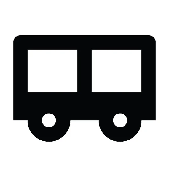 Bus Flache Vektorsymbole — Stockvektor