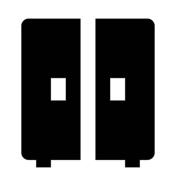 Dolap düz vektör simgesi